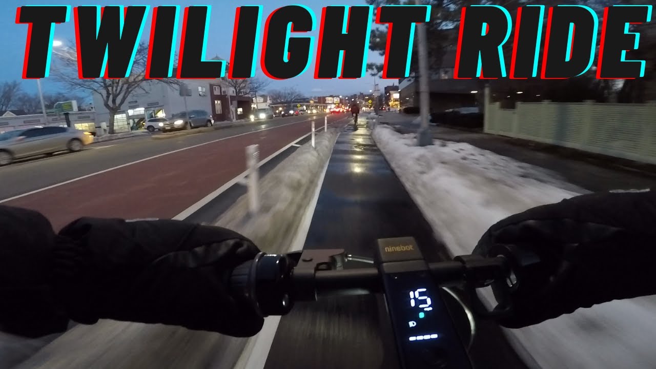 Twilight ride on my electric scooter Boston, MA YouTube