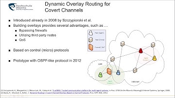 Network Information Hiding, Chapter 6 (Sophisticated Hiding Methods)