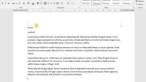 Adding random or dummy text to your word document