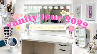 vanity tour 2022 | + makeup collection &amp; organization