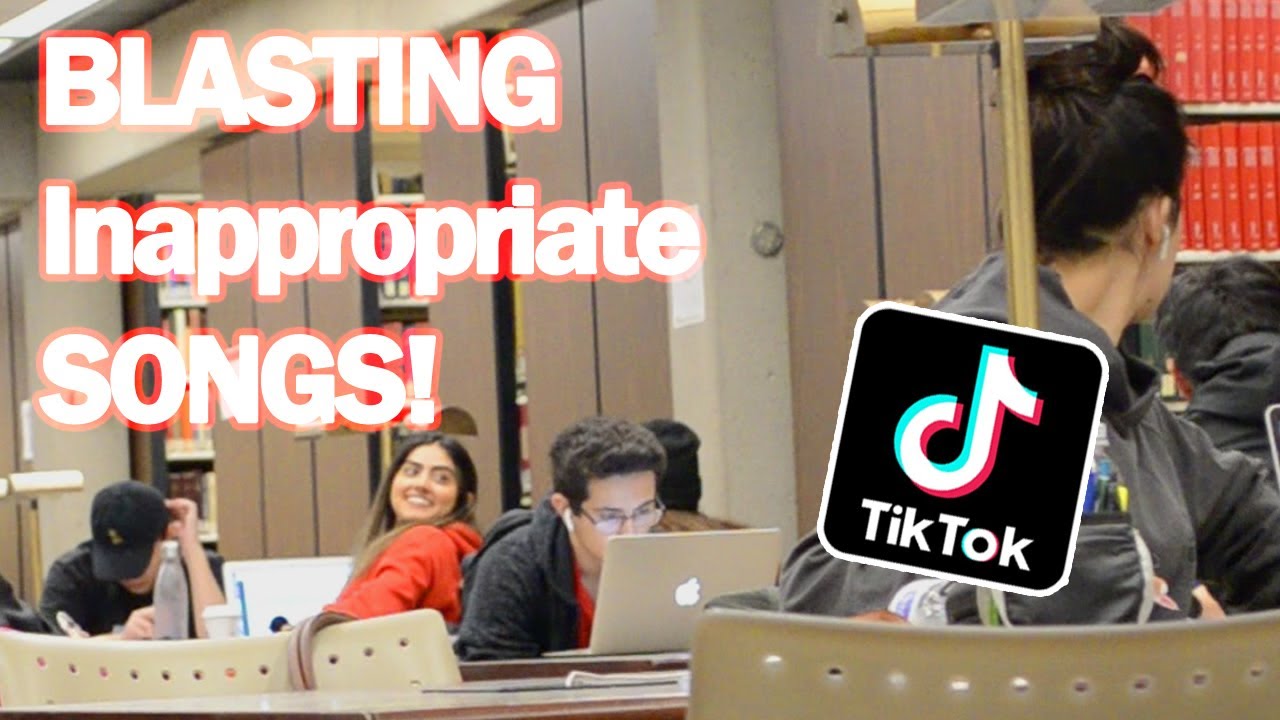 Blasting Inappropriate TIKTOK Songs in the Library PRANK!
