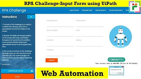 RPA Challenge-Input form Using UiPath Tool #webautomation #UiPath