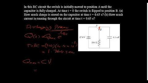 RC Circuit Discharging   Example