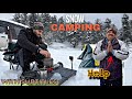 Solo camping in heavy snow  rescue cars in snowfall  the umar