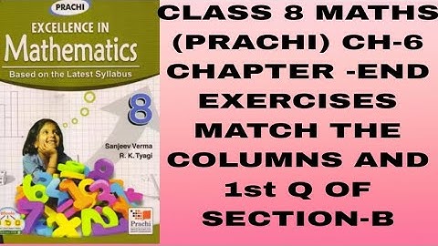 CLASS 8 #MATHS (PRACHI) CH-6 #CHAPTER -END EXERCISES # SECTION-B #Q-1