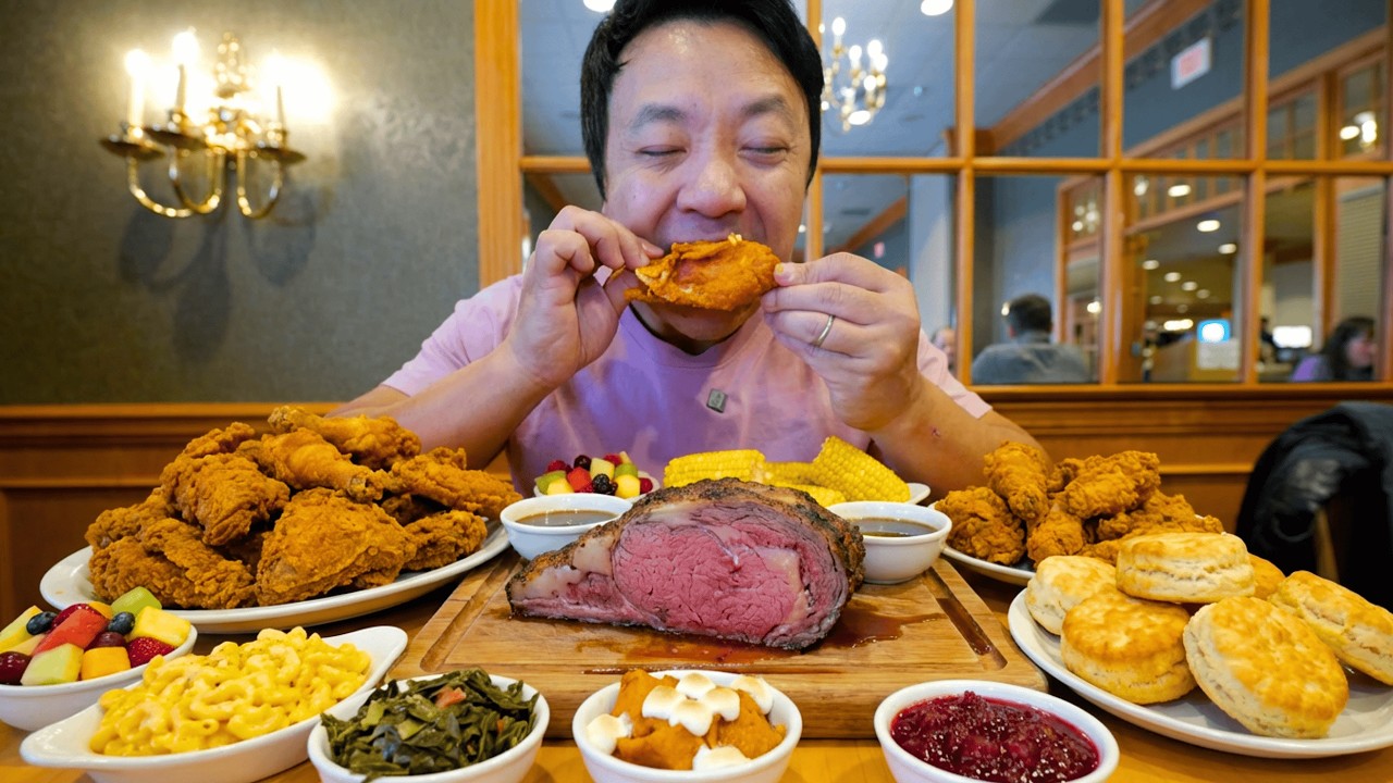 BREAKFAST vs. DINNER at America's LARGEST All You Can Eat Buffet! (Shady Maple Smorgasbord Review)