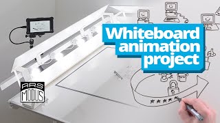 Whiteboard animation studio - freehand illustrations and stop motion sequencing performed in-camera screenshot 4
