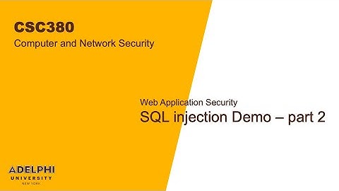 SQL Injection - Part 2
