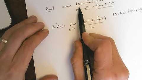 Proof of the derivative of the sum of two functions rule