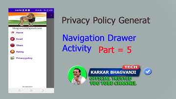 how to creat privacy policy navigation drawer menu | step by step Android studio java Part-5 (2022)