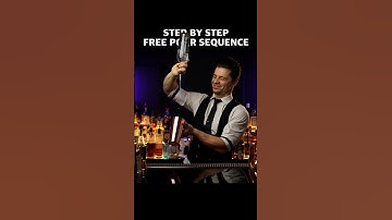 flair tricks STEP BY STEPFREE POUR SEQUENCE 1 bottle & 1 shaker #flairbartending #bartender