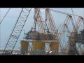 Kiewit offshore services  heavy lifting device in action
