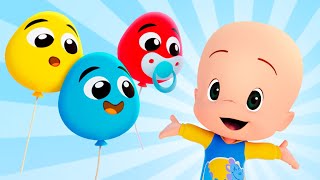 Red, green and blue are the baby balloons | Learn with Cuquin