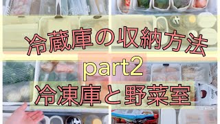 [冷蔵庫収納Part2]冷凍庫と野菜室の紹介