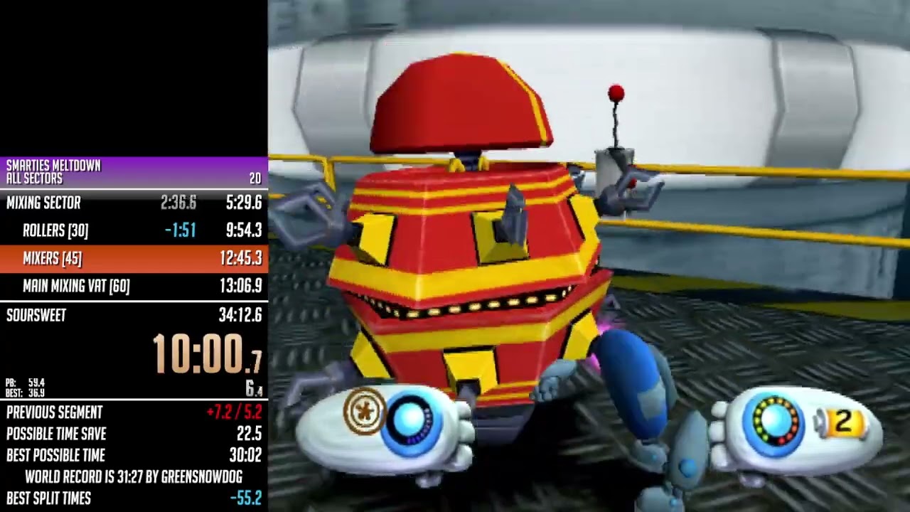 Smarties Meltdown - All Sectors Speedrun in 