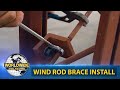 Steel building wind rod brace install for sidewalls  how to diy steel building