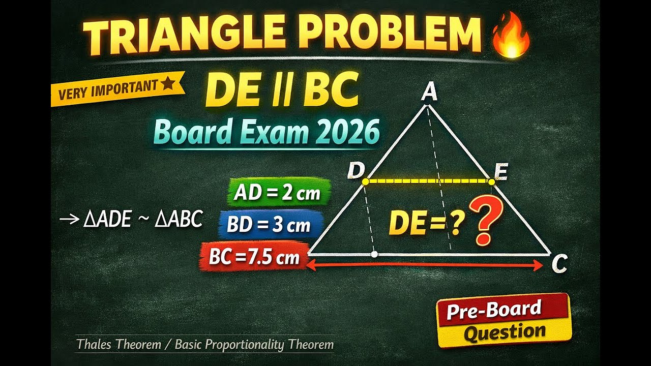Basic Proportionality Theorem | Triangle DE ∥ BC | Class 10 CBSE Maths ...