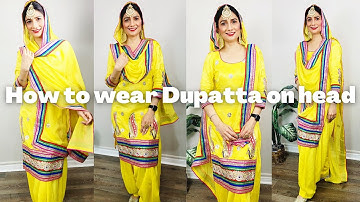 How to wear Dupatta Covering your head | Dupatta styles on head | Pinder Grewal