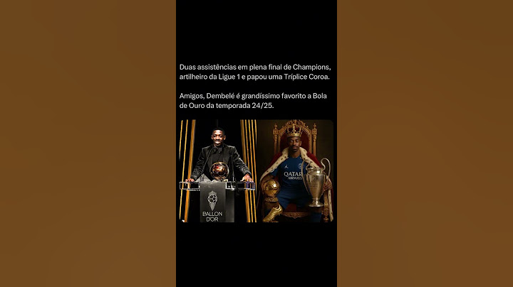 pode entregar a bola de ouro pro Dembele