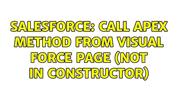 Salesforce: call apex method from visual force page (not in constructor) (2 Solutions!!)