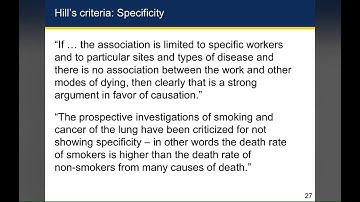4-4 Formulating a Question - Bradford Hill’s Criteria of Causation