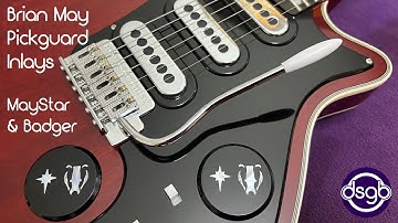 Brian May Guitar Pickguard Inlays: MayStar and Badger