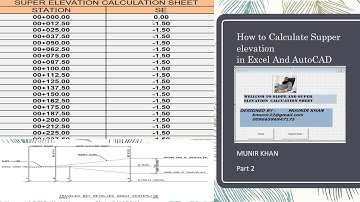how to calculate superelevation increment  station