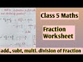 Fraction from class 5th  class 5th fraction worksheet  fraction  homeworkcorner