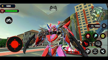 #dino ( #mirage ) #autobot story || Grand Robot Bike Transform War || Superhero Robot Games || part1