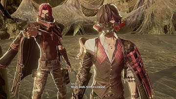 Code Vein - Ruined City Center Park Ruins: Louis Gives Blood To Revenant Dialogue Cutscene (2019)