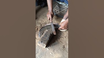 BLACKSMITH MAKING SHARP #BUTCHER #KNIFE |  #Shorts #firesmith06 #metalwork #blacksmithing #wood