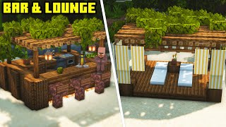 Minecraft | Beach Hangout Tutorial (Tiki Bar & Outdoor Bed)