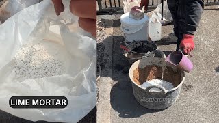 Mixing Lime Based Mortar With Experts @OxhornLimeworksLtd-ik8qu  #bricklaying #history #youtube