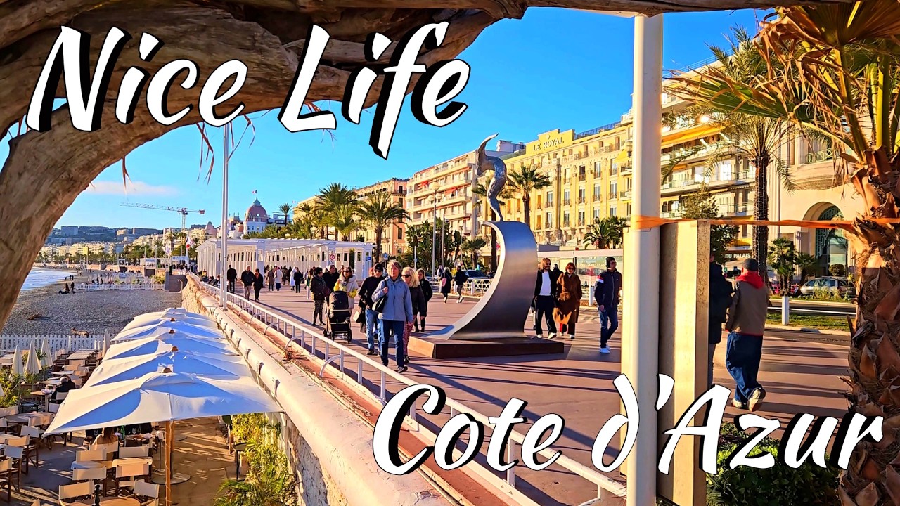 [4K] FRENCH RIVIERA 🌍 NICE 🇫🇷 Côte d'Azur 🌊 🌴⛱️  Mediterranean atmosphere ⚜️ 2026 🍇 4K 60fps