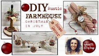 DIY Rustic Farmhouse (Christmas in July) Home Decor Crafts | DIY Farmhouse Christmas Crafts  2022