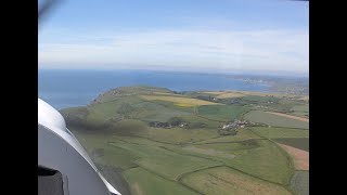 Takeoff from Bolt Head (Salcombe) Airfield in a C42 microlight