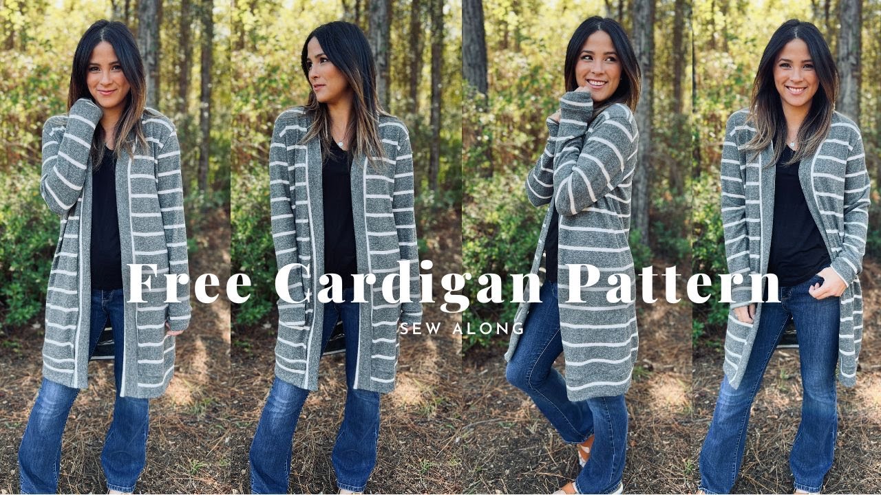 Sewing A FREE Cardigan Pattern! Easy and Cute Sewing Tutorial! 