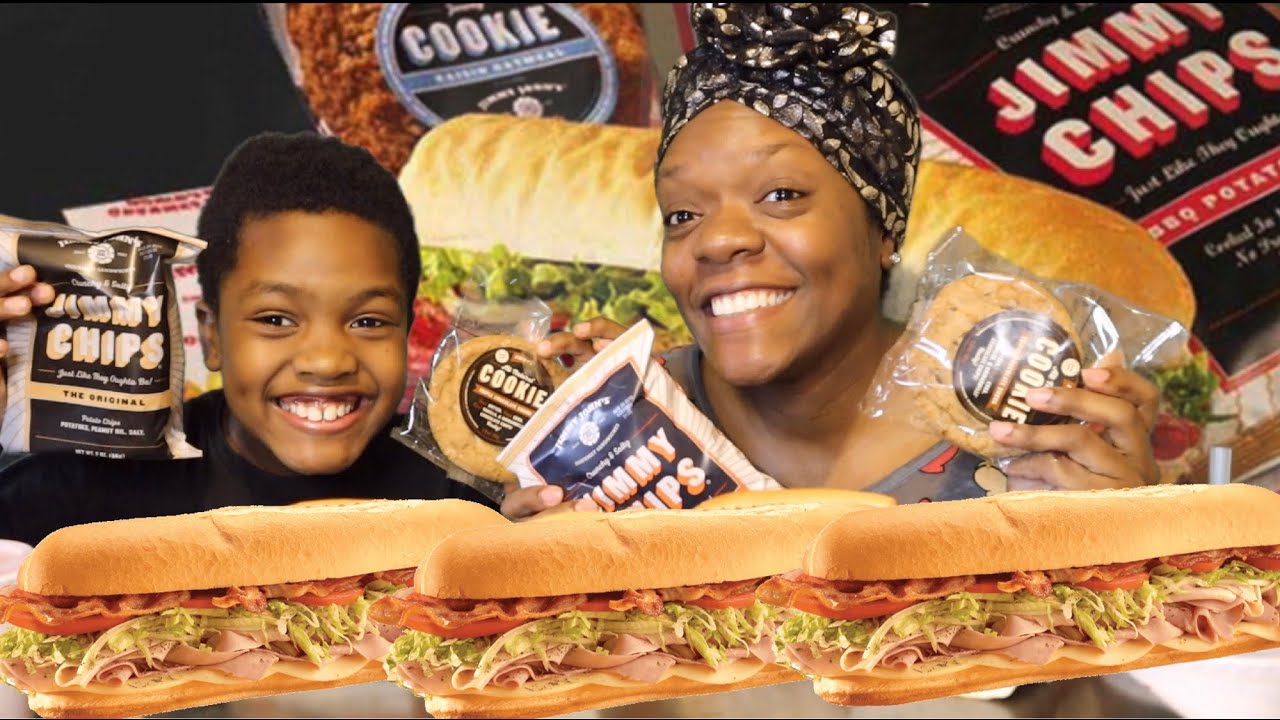 Jimmy John's French Subs Mukbang 먹방 Beach Club and Ultimate Porker