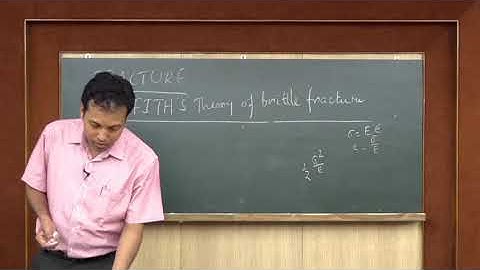 Mechanical Behaviour of Materials  Prof K Dutta Fracture   Lecture 2