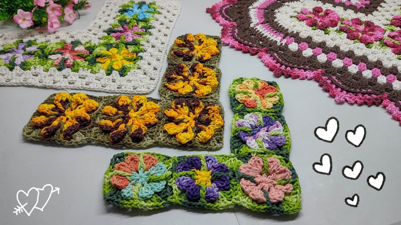 Base para tapetes de coração com flor Catavento 💝 Vídeo aula DESTRO 