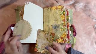 Tea and Roses vintage handmade journal