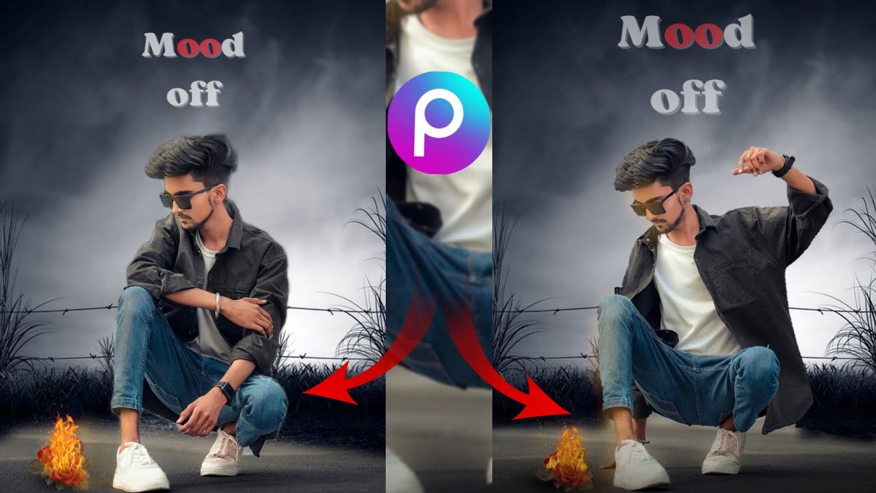 picsart mood off  photo editing/ sad boy photo editing concept
