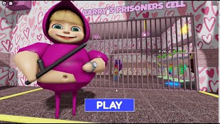 NEW MASHA BARRY PRISON RUN! OBBY UPDATE FULL GAMEPLAY #roblox #gameplay