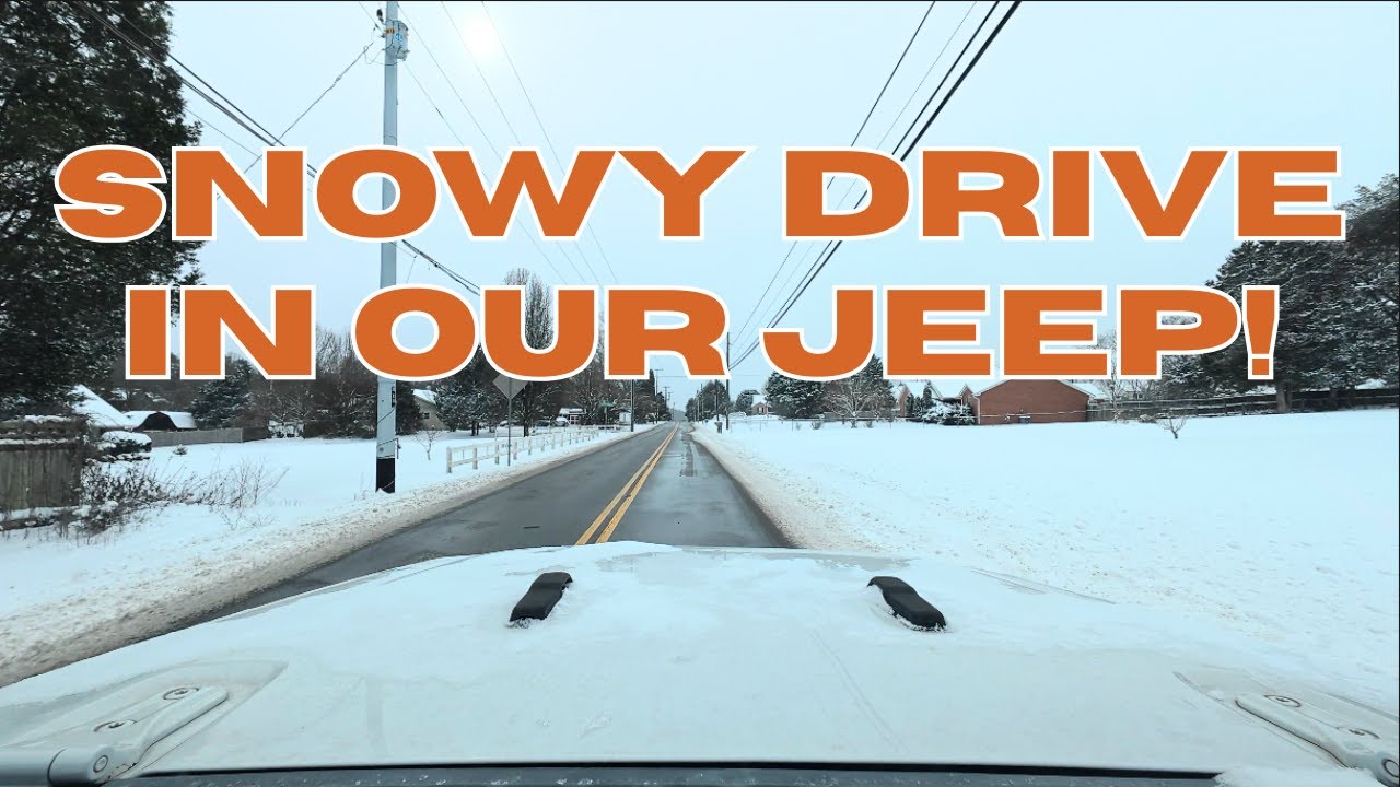 Snowy drive in our Jeep from Corryton to Fountain City, TN: Washington Pike, I640, N Broadway
