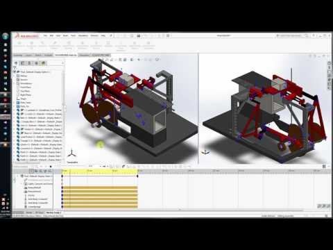 Design and simulation of a packing system using SolidWorks