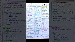 🐍📘 Python Programming Notes – Part 2 | Advanced Concepts 💻🔥Comment “PART 3” for next part!#python Guide