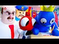 Blue vs barrys at school rainbow friends animation