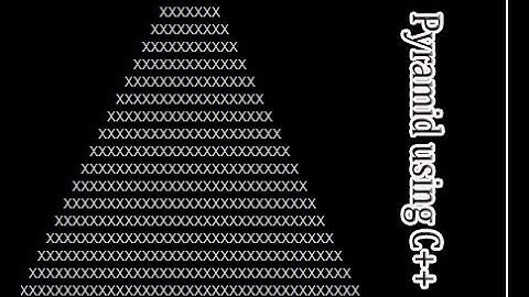 C++ Program to print the Pyramid using nested for-loop | How to print the pyramid using C++