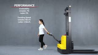 Intelligent Light Duty Motorized Pallet Stacker, How to Operate Electric Stacker Forklift Truck