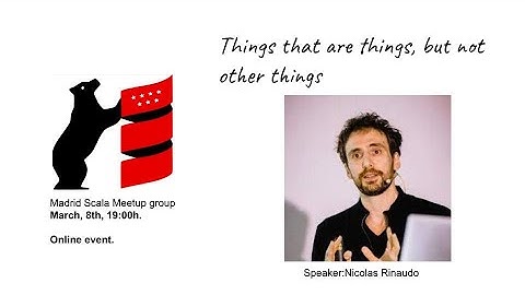 Things that are things, but not other things - Nicolas Rinaudo